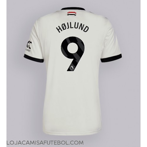 Camisa de Futebol Manchester United Rasmus Hojlund #9 Equipamento Alternativo 2024-25 Manga Curta